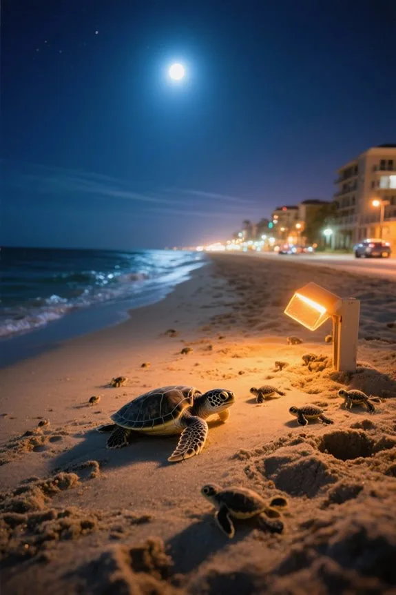 artificial lighting threatens turtles