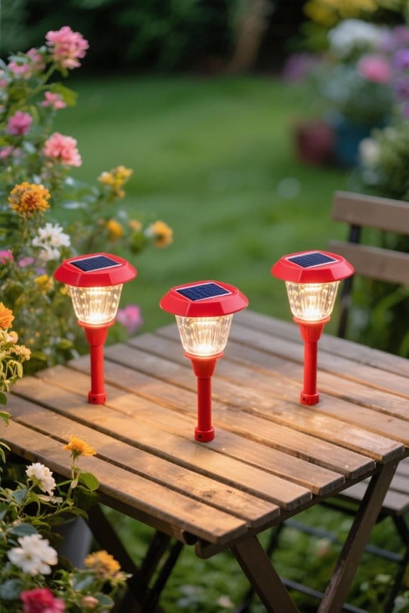brighten outdoor space red