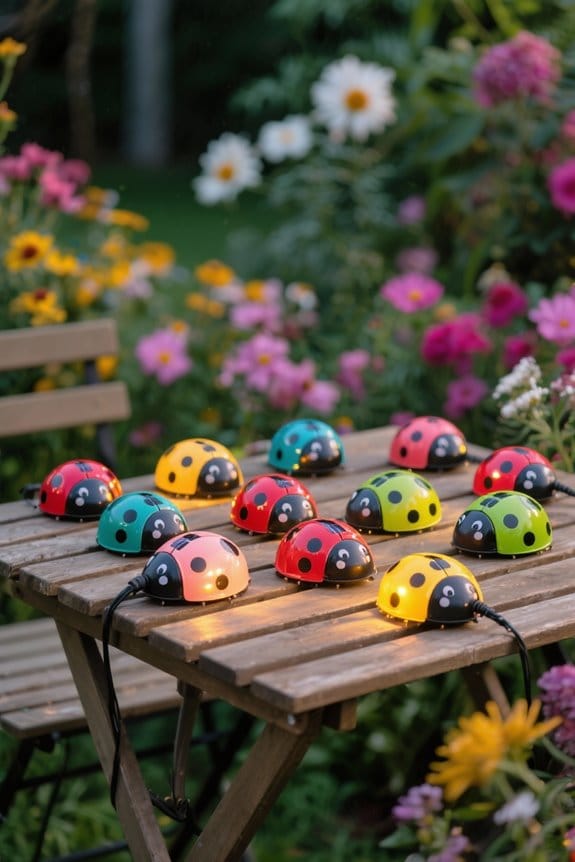 charming ladybug garden lights