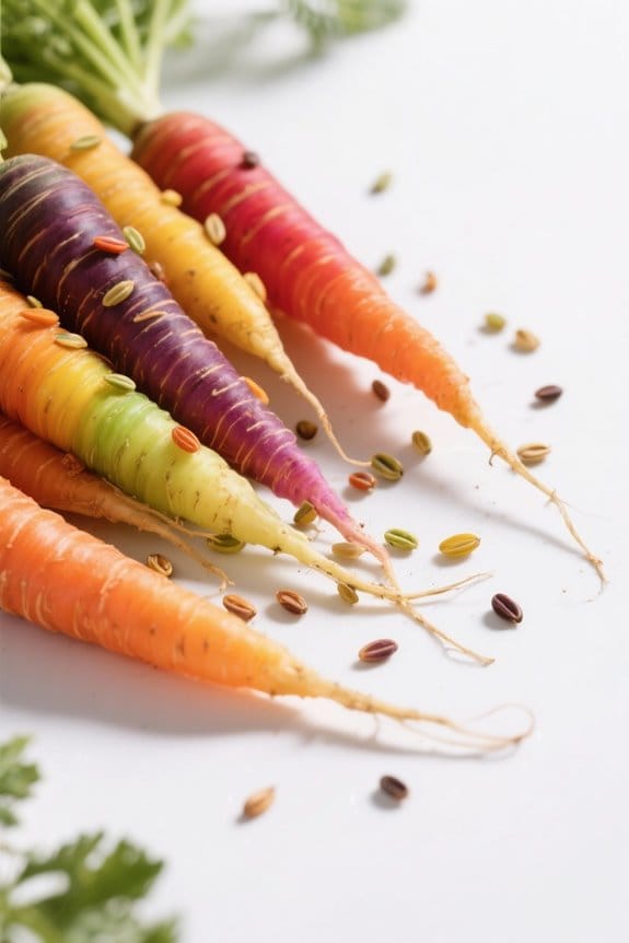 choosing rainbow carrot seeds