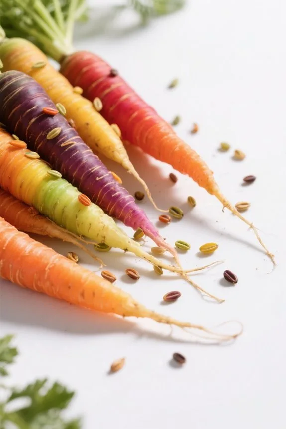 choosing rainbow carrot seeds