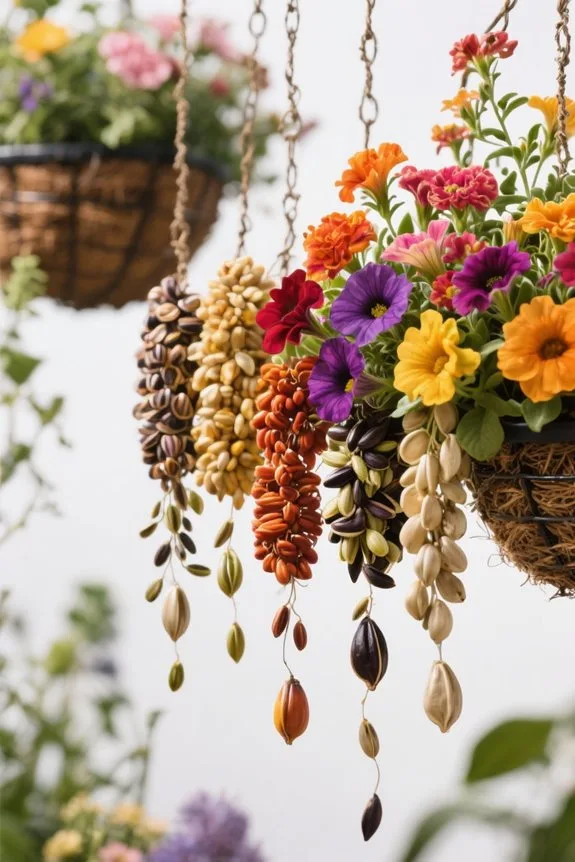 choosing seeds for baskets