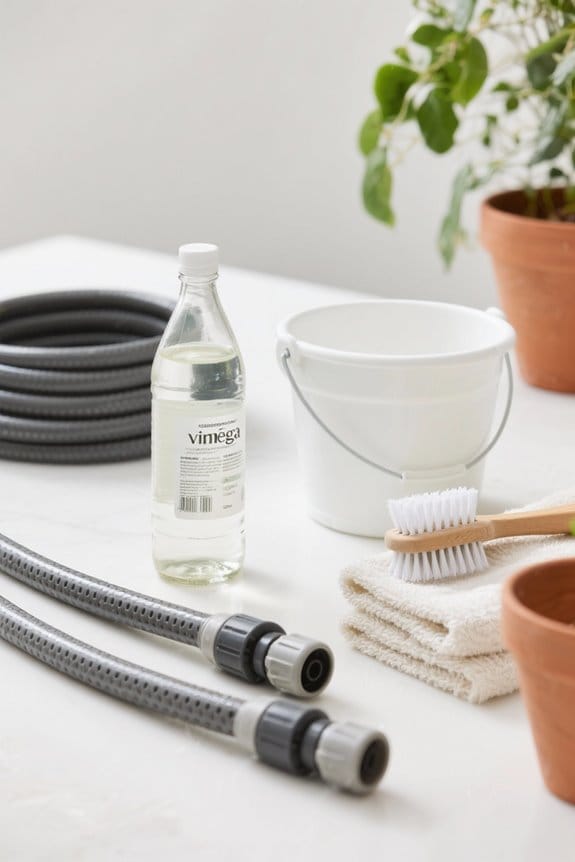 cleaning clogged soaker hose
