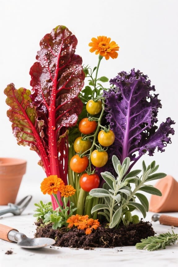 colorful edible garden plants