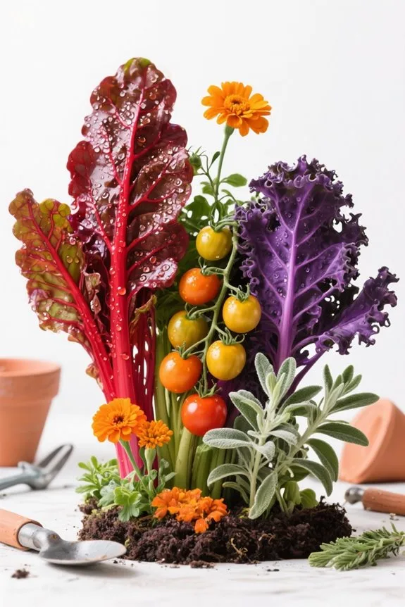colorful edible garden plants