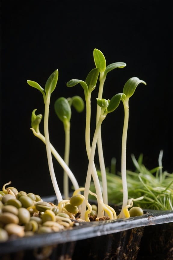 darkness enhances sprout growth