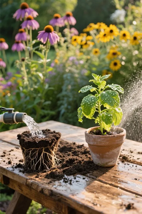 deep watering promotes root health