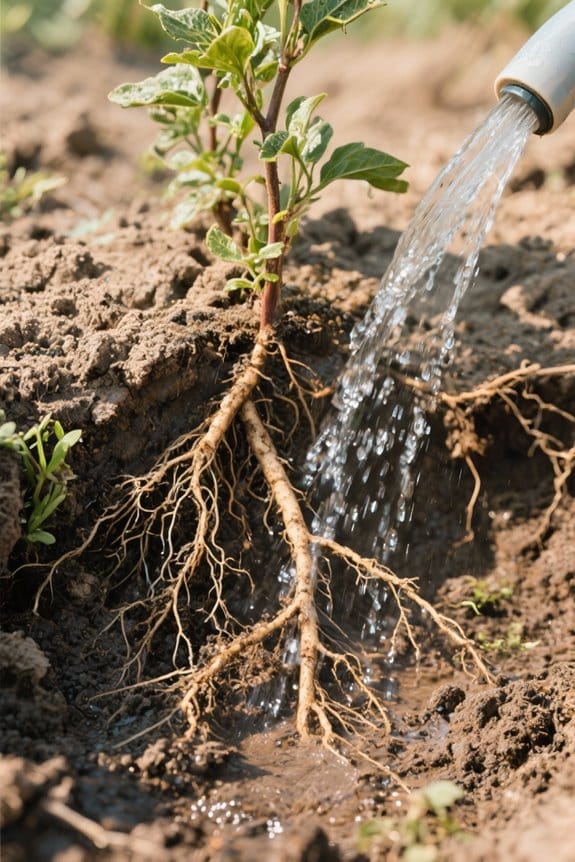 deep watering promotes strength