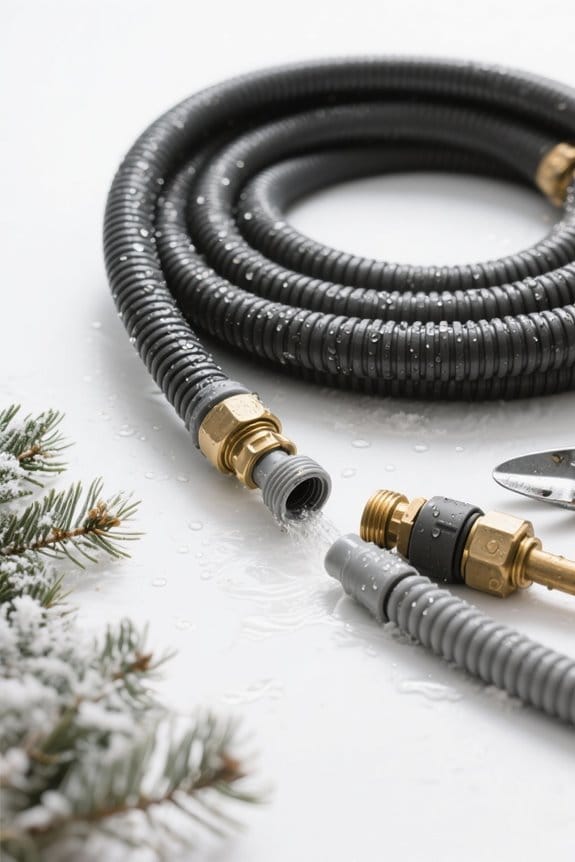 disconnect and drain hoses