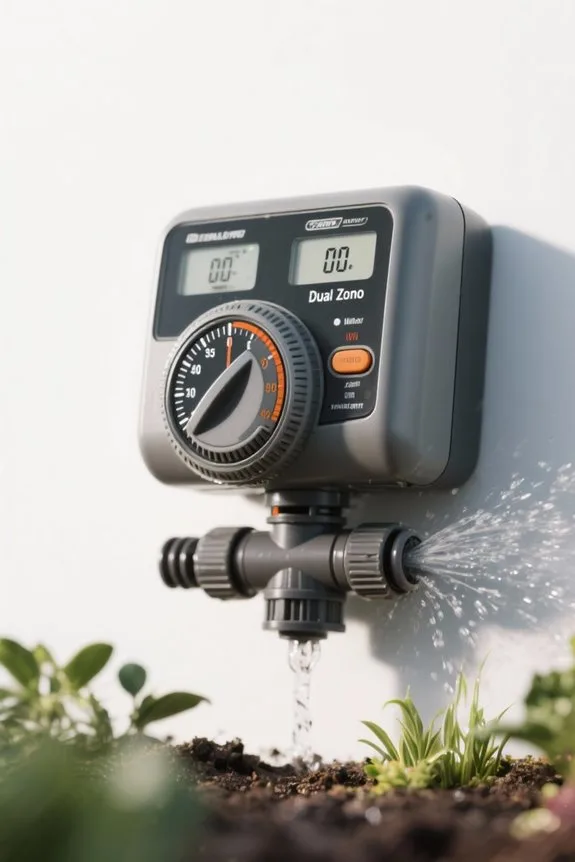 dual zone sprinkler timer features