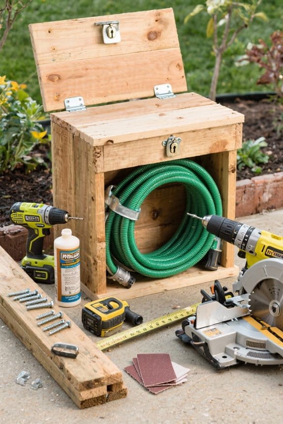 durable hose storage box