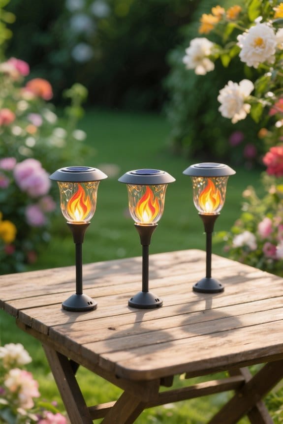 elegant outdoor flame lights