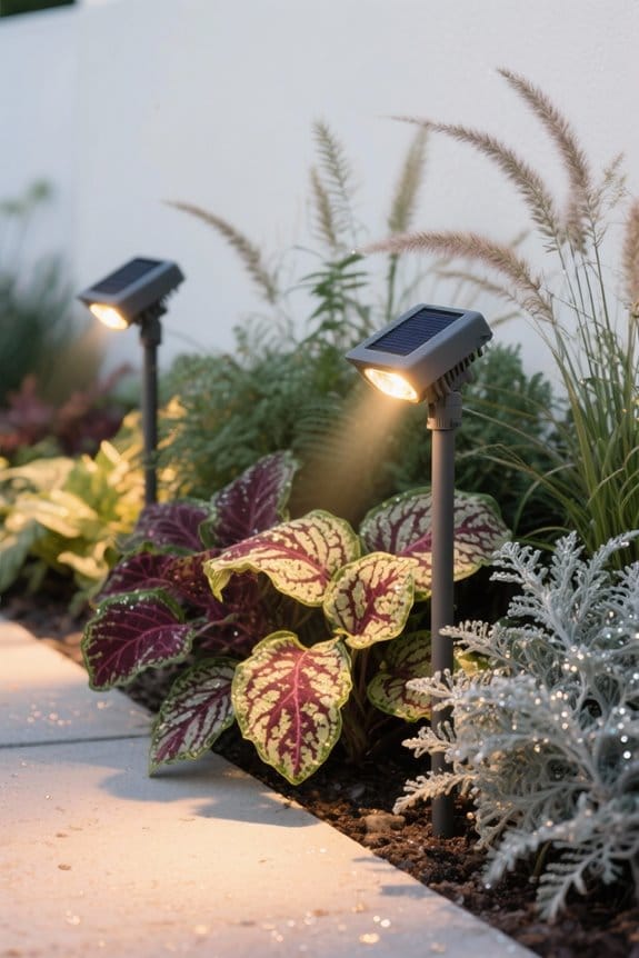 enhancing garden aesthetics at night
