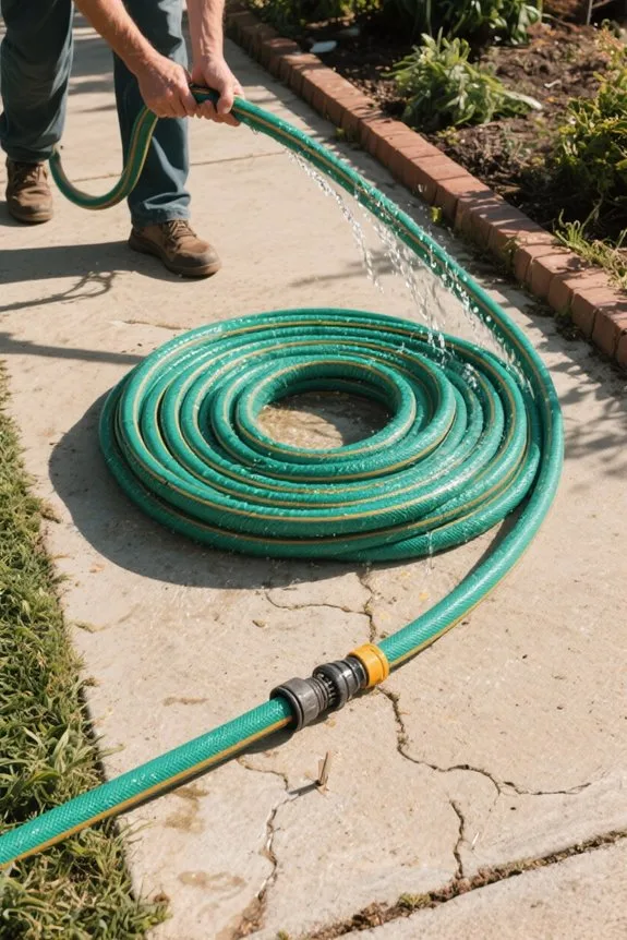 garden hose unwinding techniques