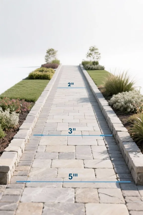 ideal pathway width guidelines