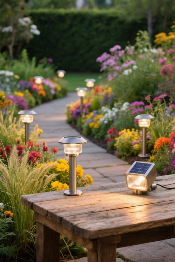 illuminate flower beds creatively