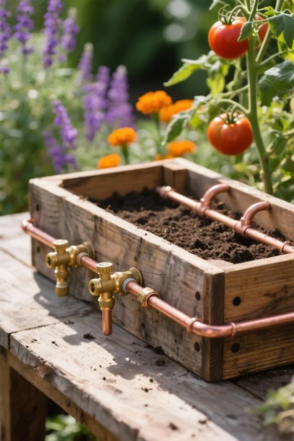 irrigated raised garden bed