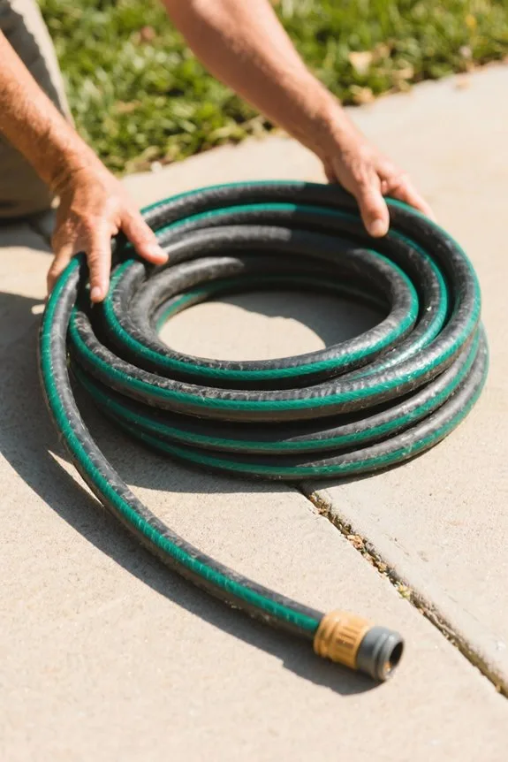 lay hose in sunlight