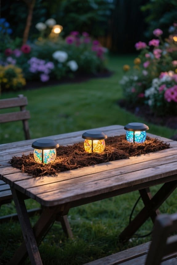 mulch bed garden lighting