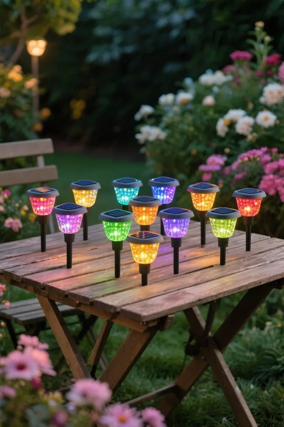 multi color solar outdoor lighting