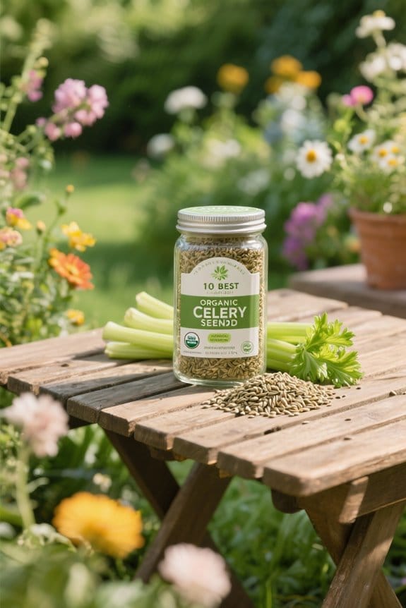 organic celery seeds selection