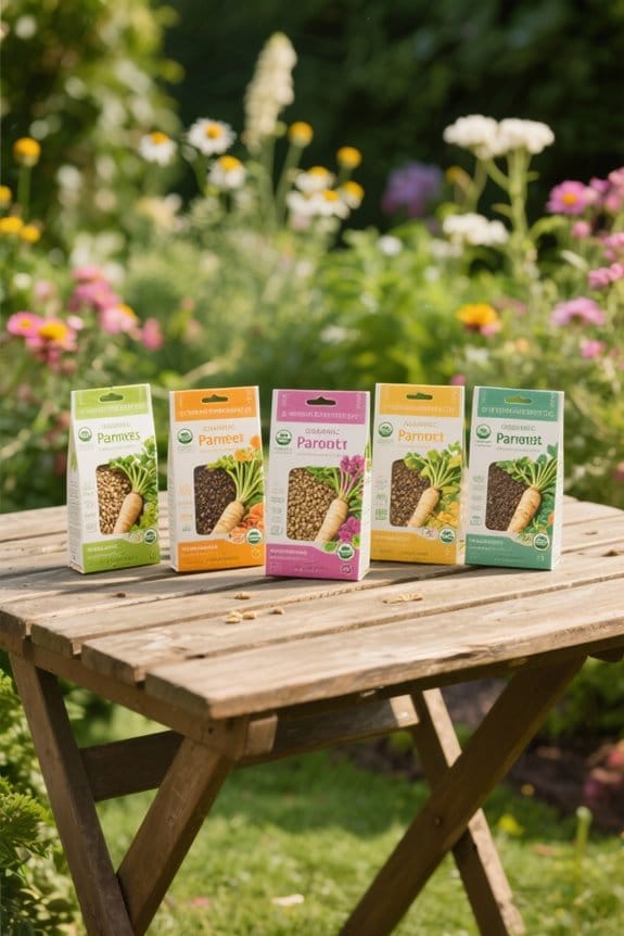 organic parsnip seeds selection