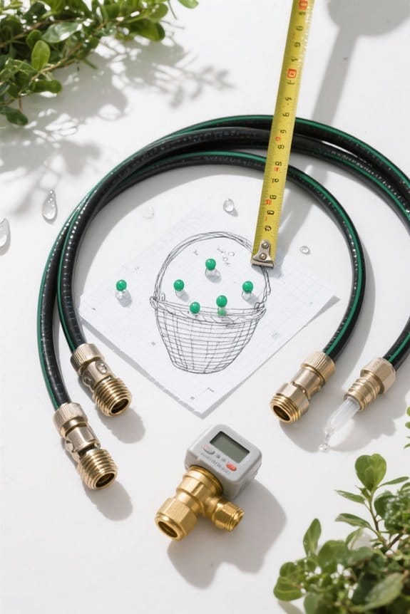 organized drip irrigation layout