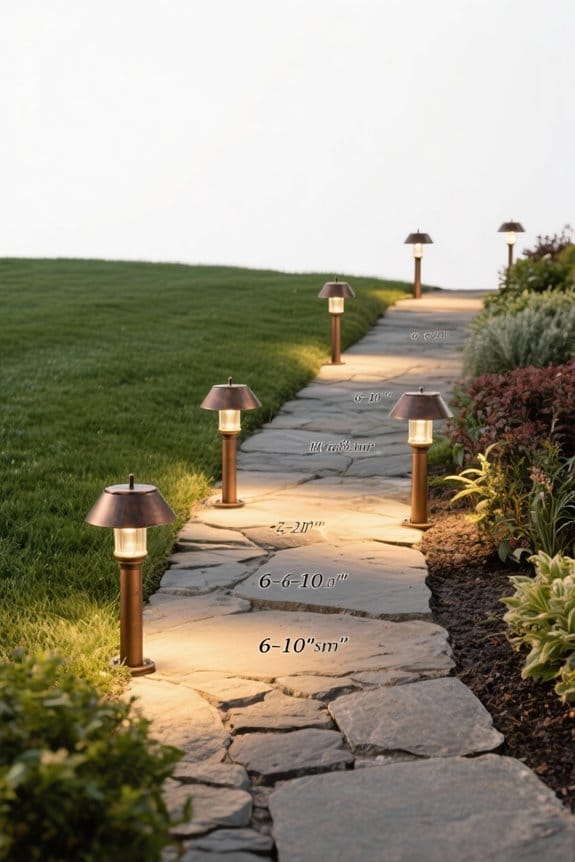 path lights spacing guidelines