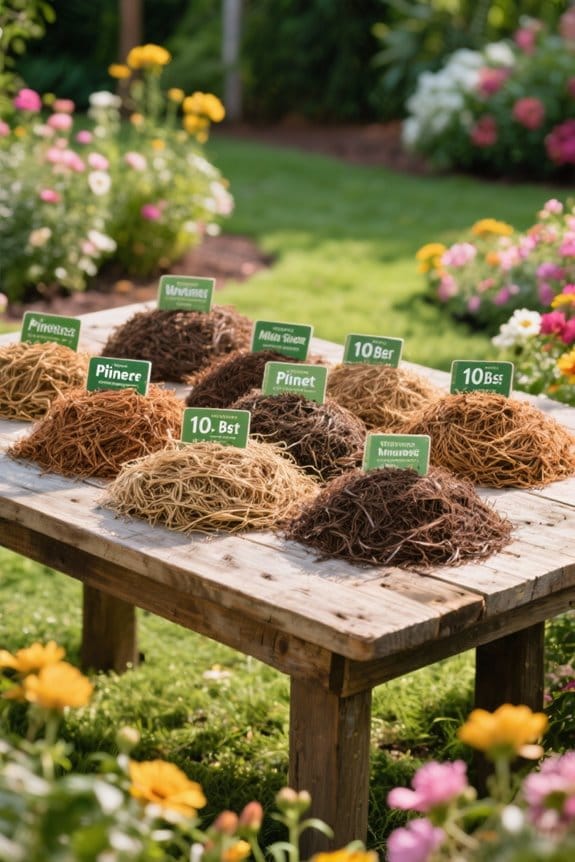 pine straw mulch garden options