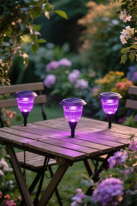 purple solar lights selection
