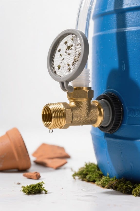 rain barrel downspout connection