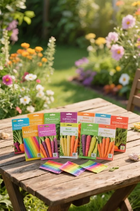rainbow carrot seeds selection