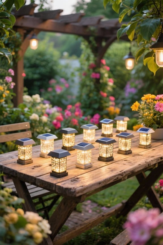 solar lights for pergolas