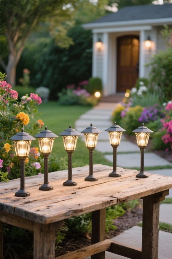 stylish driveway path lighting