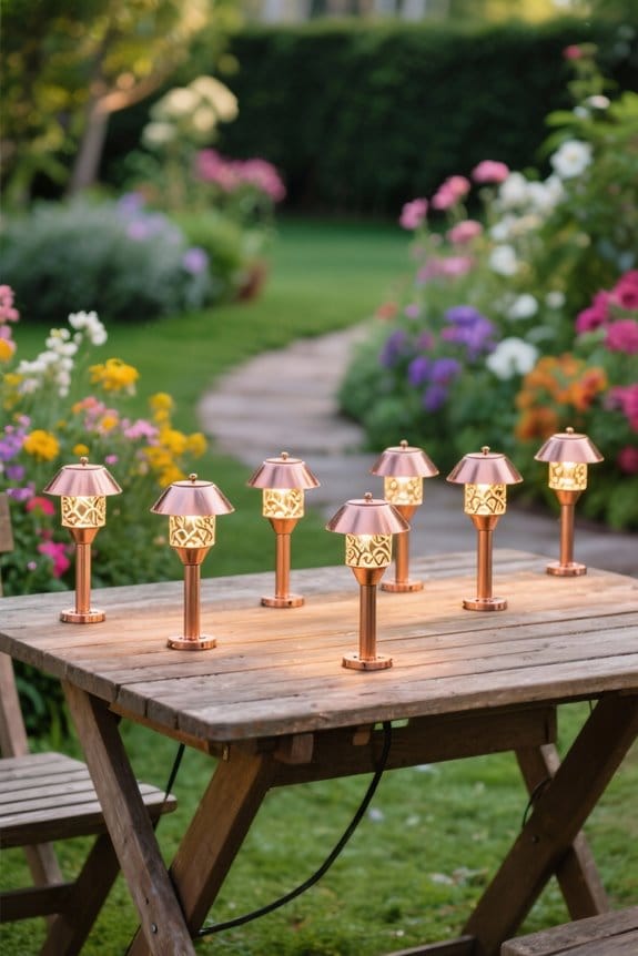 stylish outdoor copper lighting