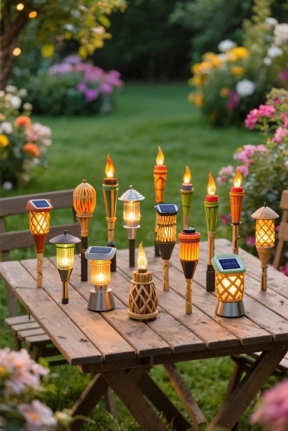 tiki torch solar lights