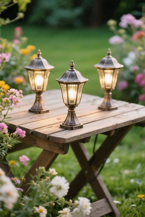 traditional garden pathway lights