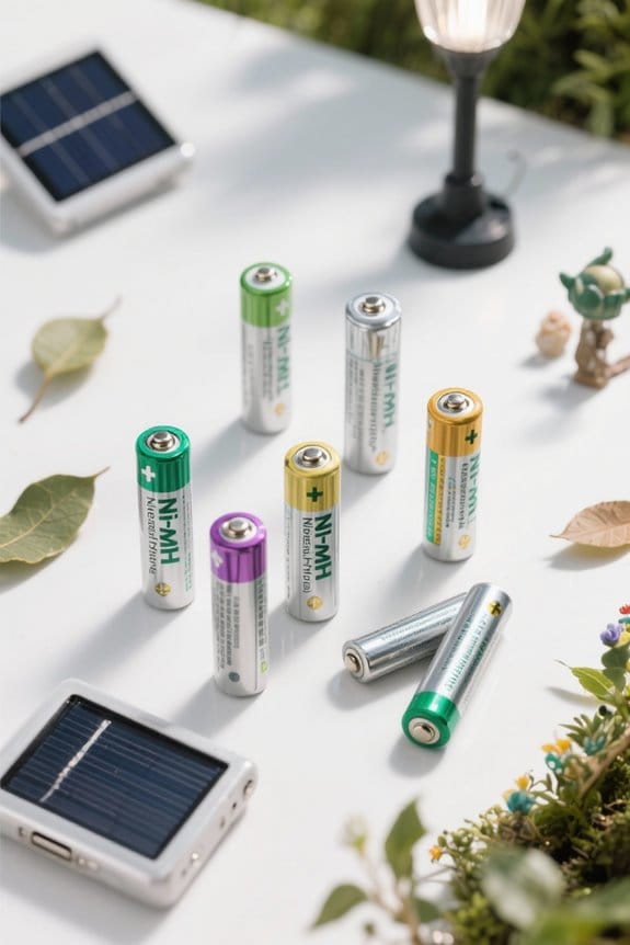 types of solar light batteries