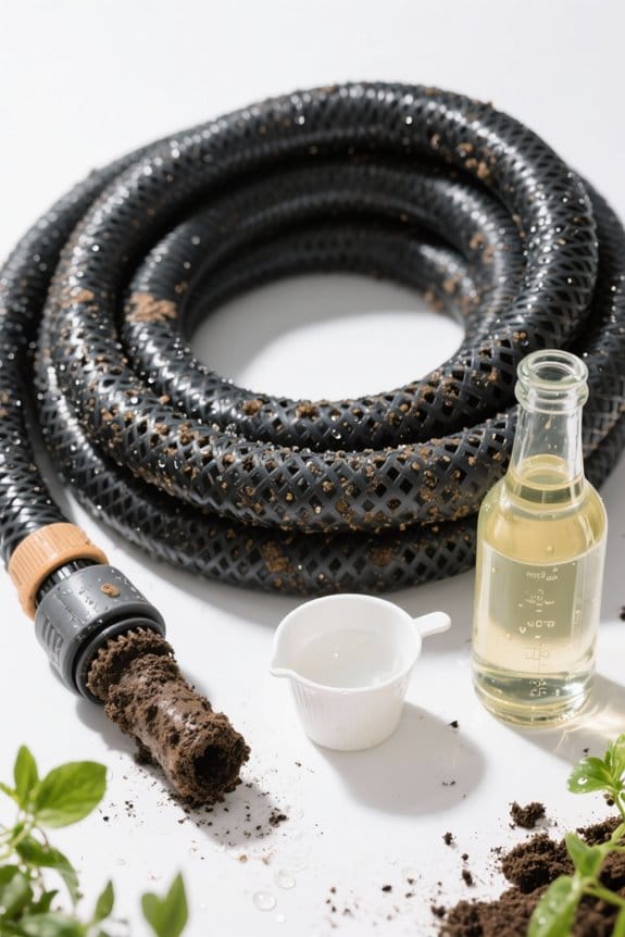 unclogging a soaker hose